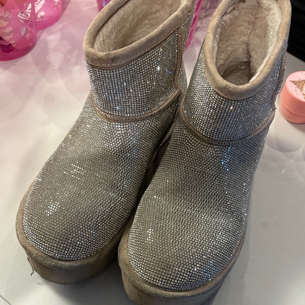 Sparkling Silver Women's Boots